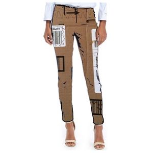 Skinny Stretch Slim Cut Pant ZIP Pocket Art